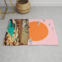 They've arrived!  Rug | Aliens, Arizona, Curated, Scifi, Wanderlust, Vintage, Travel, Ufo, 70S, Sunset 