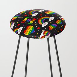 Love is Love Rainbows and Cats Counter Stool