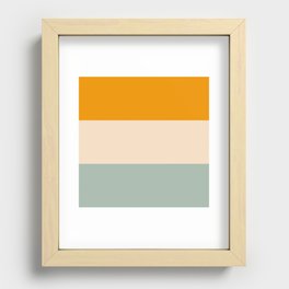 Heracles - Minimal Summer Retro Stripes Recessed Framed Print
