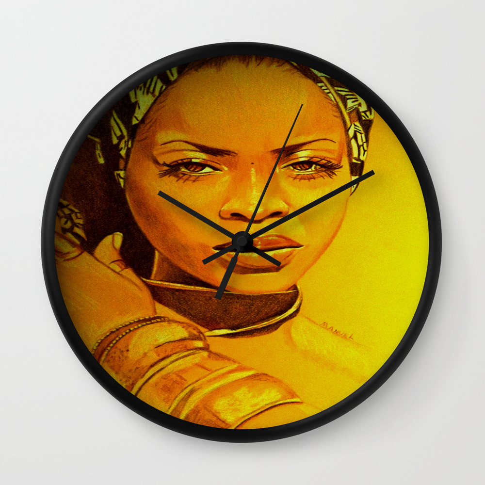 Erykah Badu Wall Clock By Dezzmanuel Society6