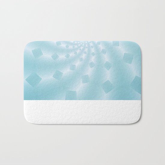 Tess Fractal in Frozen Blue Bath Mat