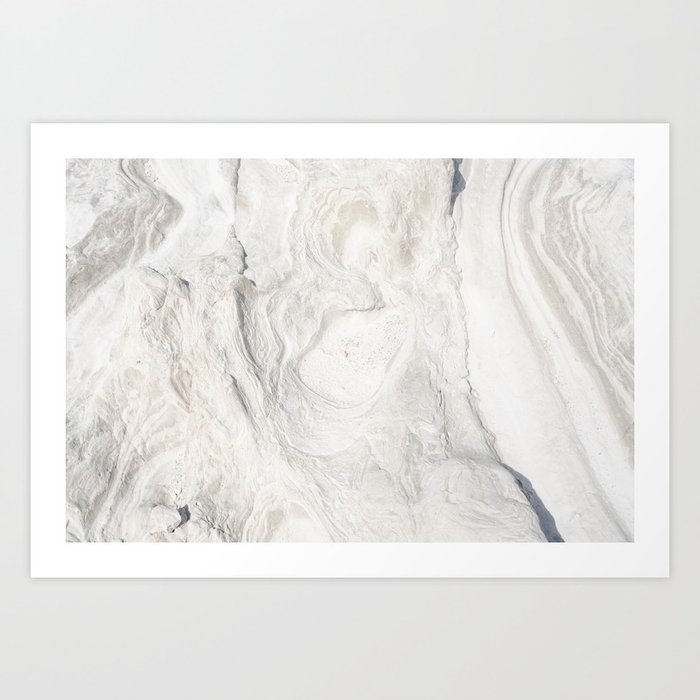Sarakiniko Beach - White Rock Art Print