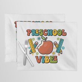 Preschool vibes school designs pencils Placemat