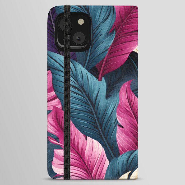 Colorful bird feathers iPhone Wallet Case