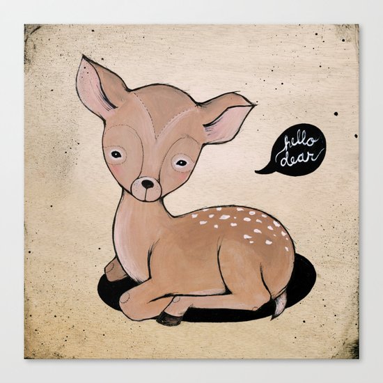 Hello Dear Canvas Print