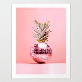 Peach Fuzz Pineapple Art Print