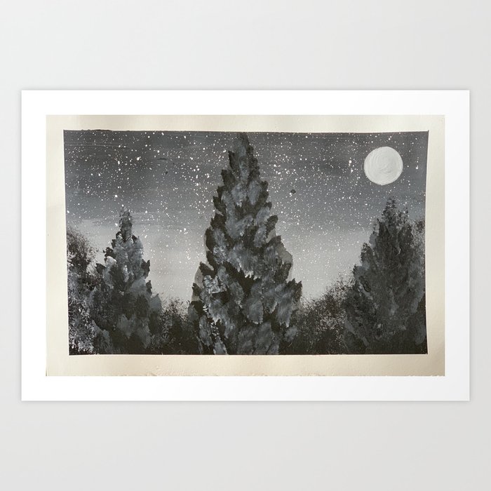 grey woods Art Print