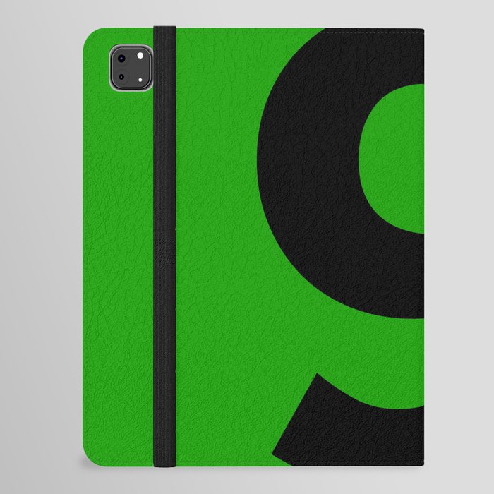 Number 9 (Black & Green) iPad Folio Case
