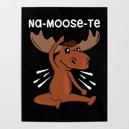 Moose Yoga Design: Baaa Maste I Namaste I Inner Peace I Yogi Poster