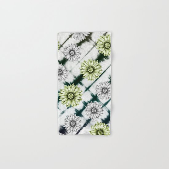 Green Daisies Smile Hand & Bath Towel