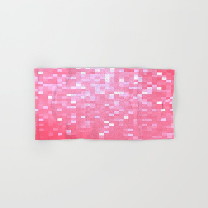 Bubblegum Pink Pixel Sparkle Hand & Bath Towel