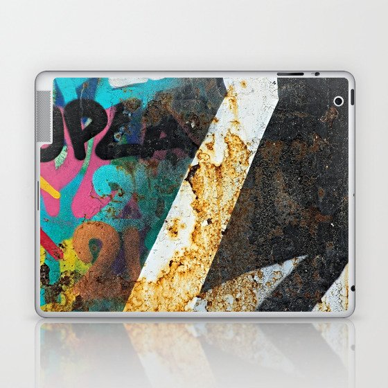 Colorful Graffiti Rusty Metal Weathered Texture Laptop & iPad Skin