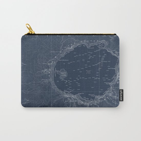 Crater Lake Blueprint Map Design Carry-All Pouch