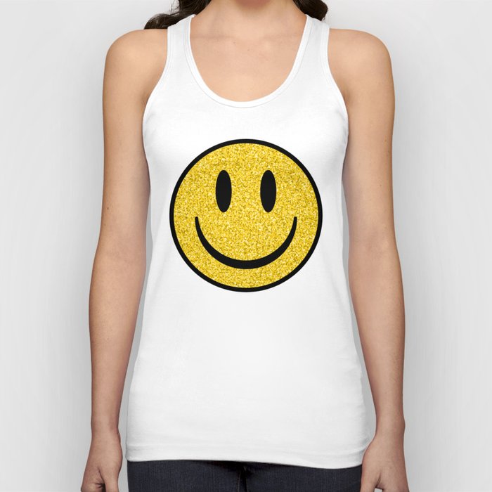 Glitter Smiley Face Tank Top