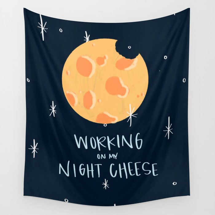 Night Cheese Wall Tapestry
