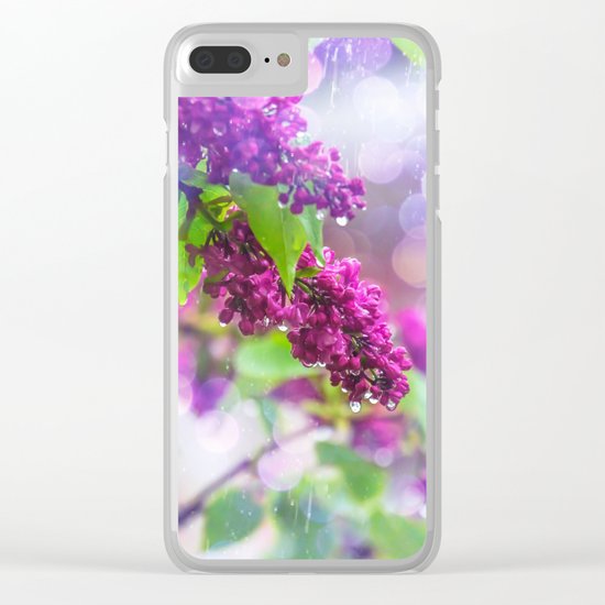 Spring rain Clear iPhone Case