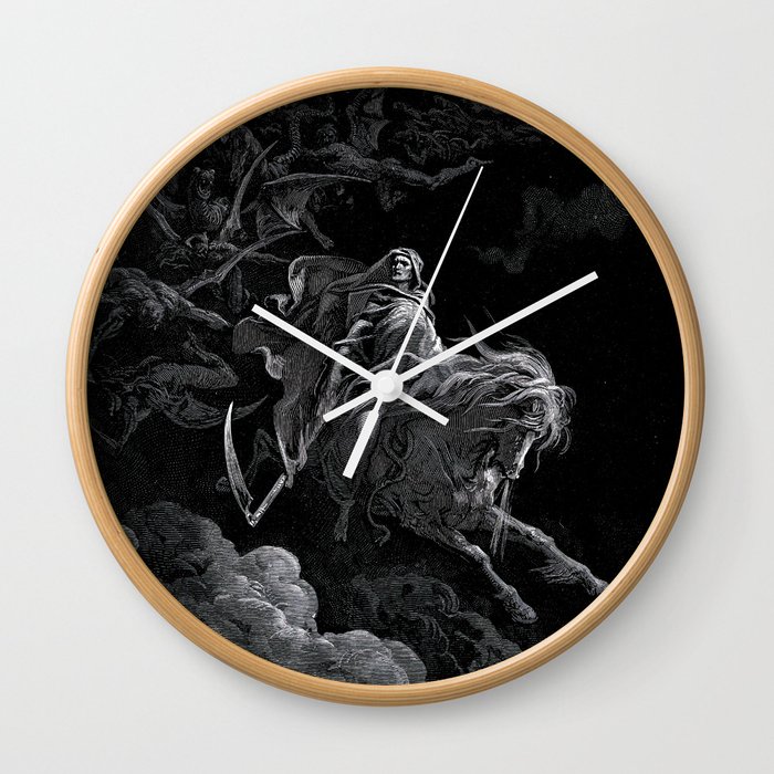 Death on the Pale Horse- Gustave Dore Wall Clock
