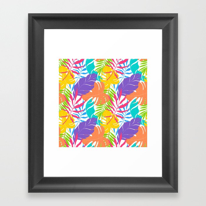 Colourful flowers Framed Art Print