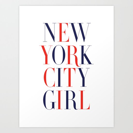 New York City Girl Art Print