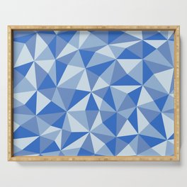 Blue Triangle Pattern Serving Tray