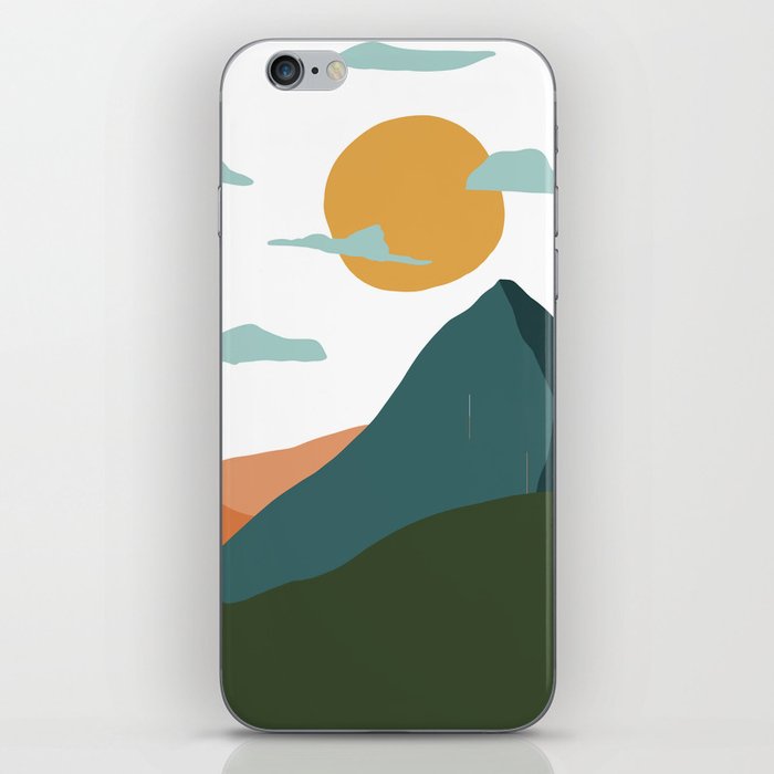 Cloudy Lunchtime - Geometric Landscape iPhone Skin
