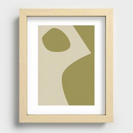 Sun over the mountains, in Olive Recessed Framed Print
