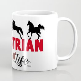 Equestrian Life in Black & Red Coffee Mug