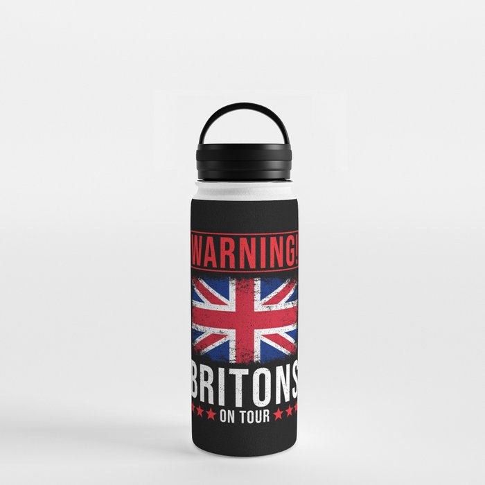 Warning Britons On Tour Water Bottle