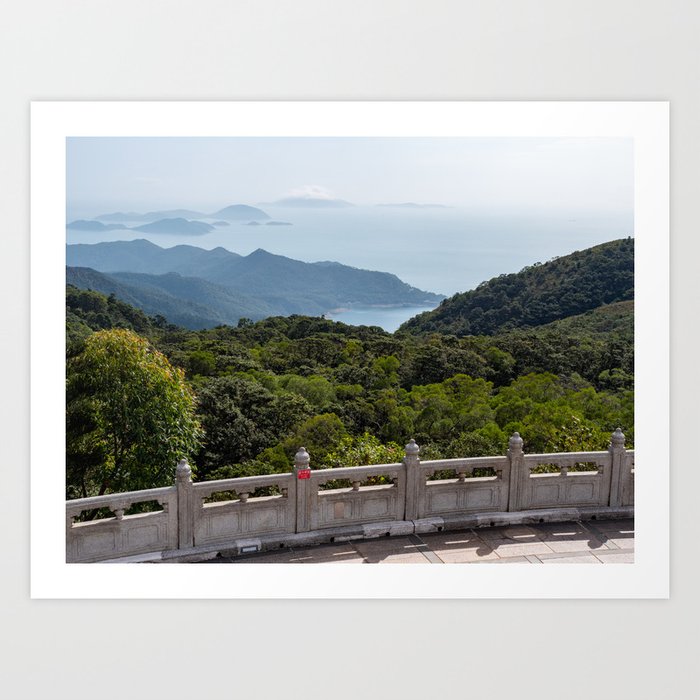 View from Tian Tan Buddha, Lantau Island, Hong Kong Art Print
