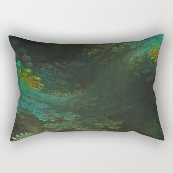 Abstract Fractal Design 2 - Vegetation and Forest Look Rectangular Pillow