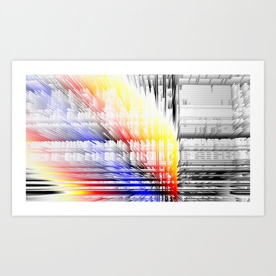 city color fabric Art Print