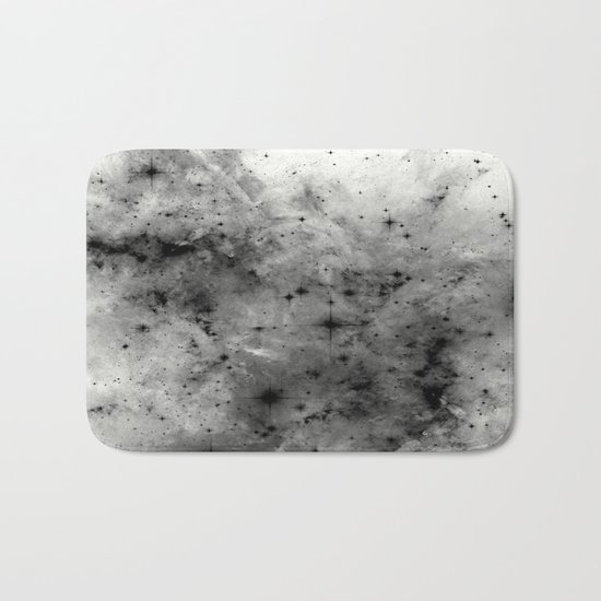 Space Without Colour - Black And White Painting Bath Mat