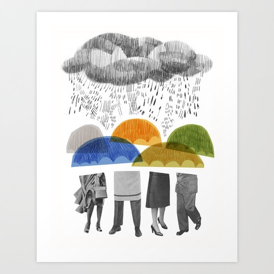 cloudy days for uppercase mag Art Print