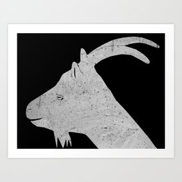 Marie, la chèvre en Irlande (Goat silhouette) Art Print