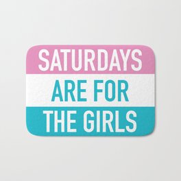 Saturdays Are For The Girls Bath Mat | Pattern, Love, Girls, Woman, Oil, Friendship, Watercolor, Birthday, Women, Digital 