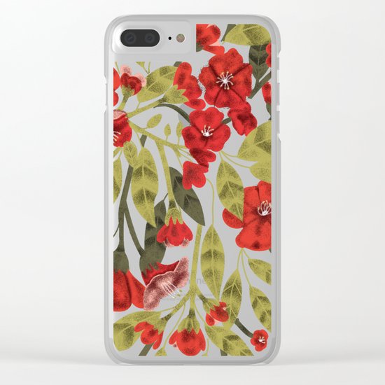 Red Garden Clear iPhone Case