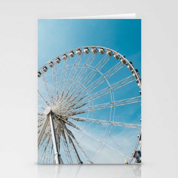 Great Britain Photography - London Eye Spinning Under The Blue Sky Stationery Cards