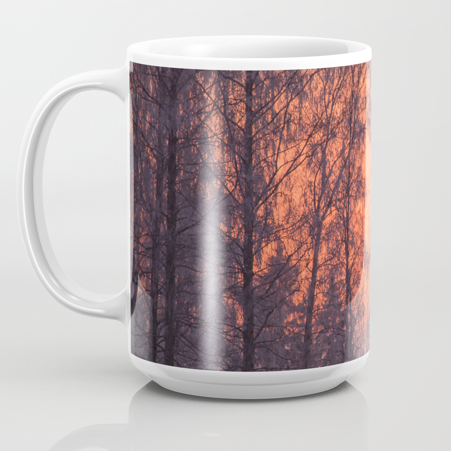Winter Scene Frosty Trees Against The Sunset Decor Society6 Homedecor Coffee Mug Winter Scene Frosty Trees Against The Sunset Decor Society6 Homedecor Coffee Mug