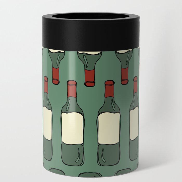 Wine Bottle Green Can Cooler By Cyriellezacchilli Society6
