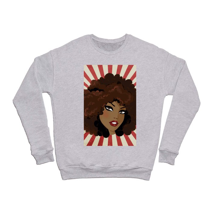 Afro Girl Glow Crewneck Sweatshirt