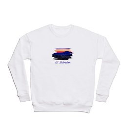 El Salvador, Salvadorian pride, Guanaco, Pais, Orgullo, Landscape view, Salvadorian Sunset, Salvadorian Volcano Crewneck Sweatshirt