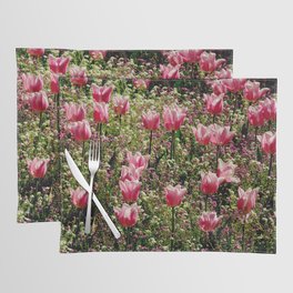 Garden of pink tulips | Spring in Europe Placemat