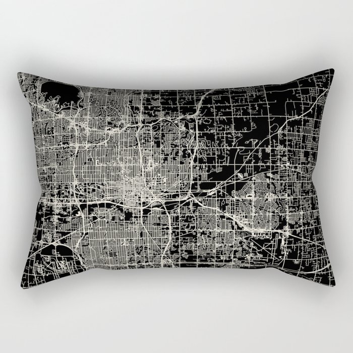 Oklahoma City Map, USA Rectangular Pillow