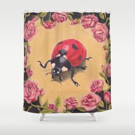 Ladybug portrait Shower Curtain