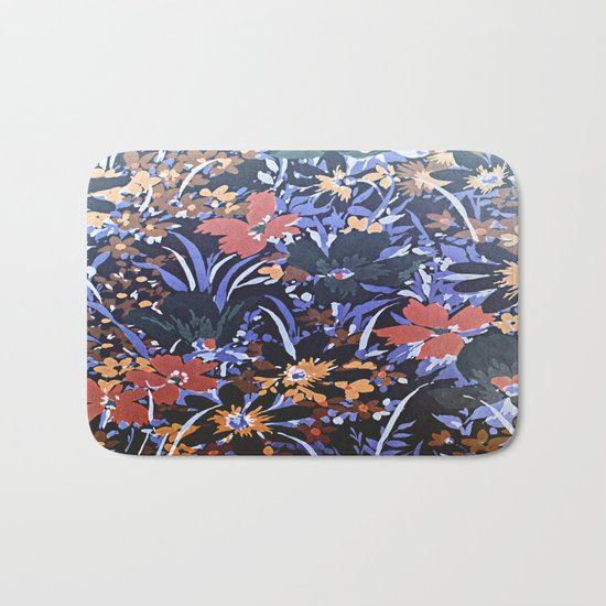 Midnight Floral Garden Bath Mat