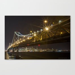 Bay Bridge at Night Canvas Print