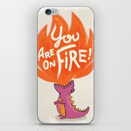 T-Rex On Fire iPhone Skin