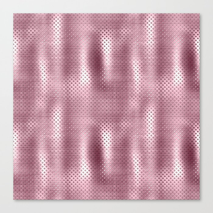Pink Brushed Metallic Texture Canvas Print