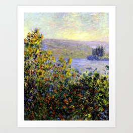 Monet: Flower Beds At Vetheuil Art Print