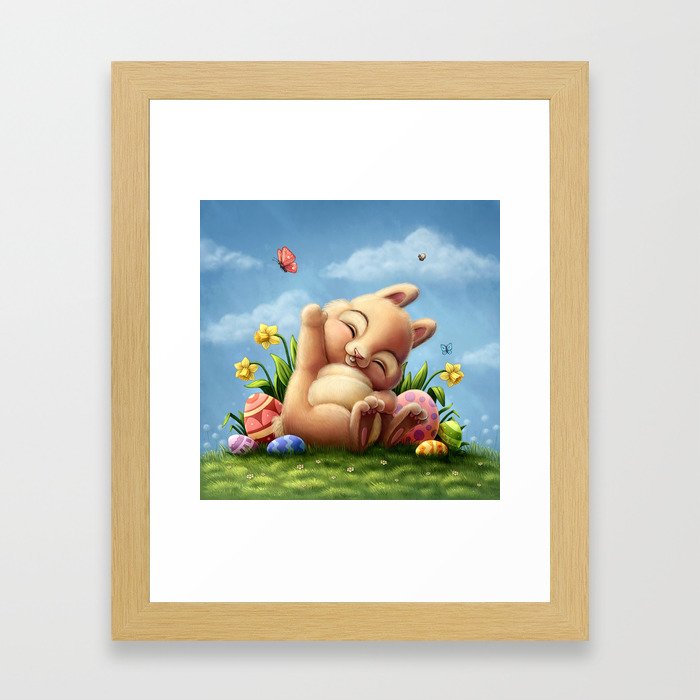 A little Easter bunny Framed Art Print